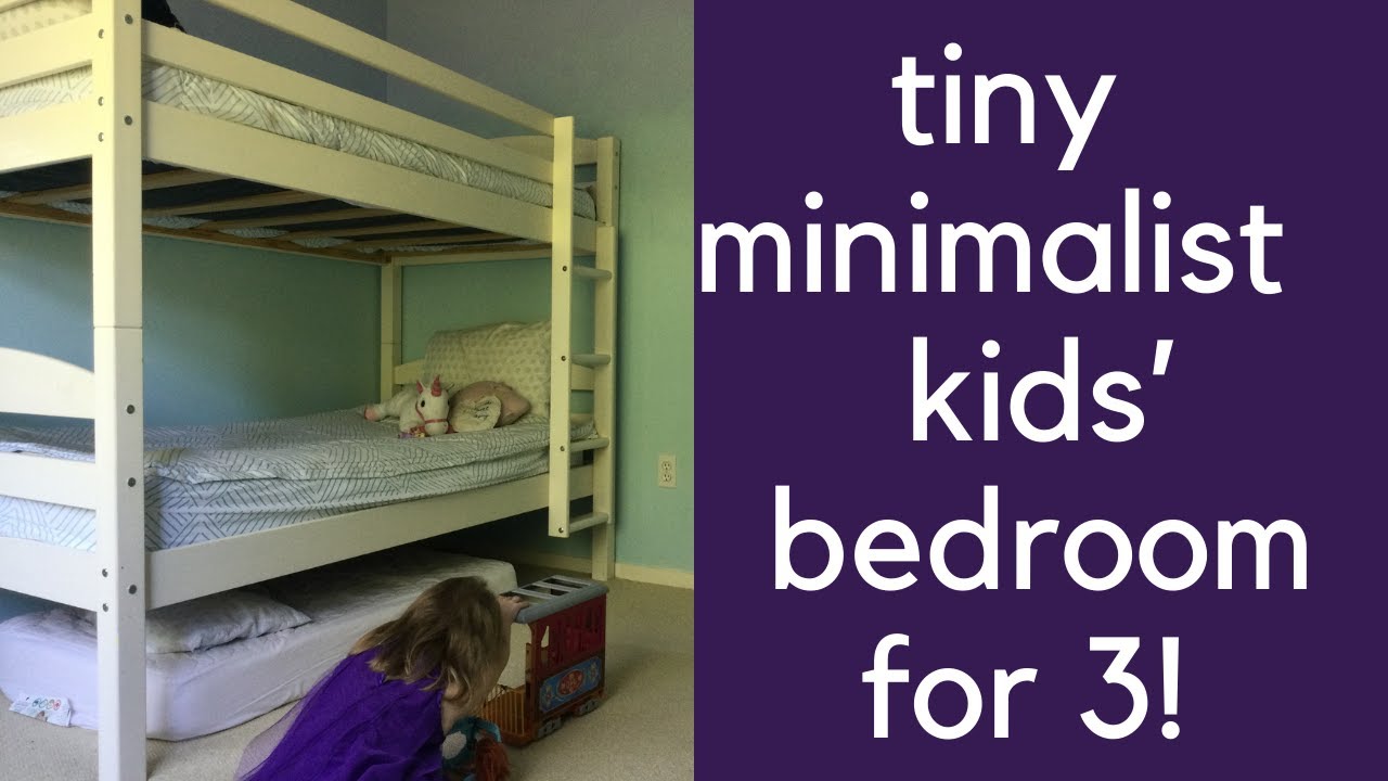 Tiny, Minimalist Kids’ Bedroom for 3!