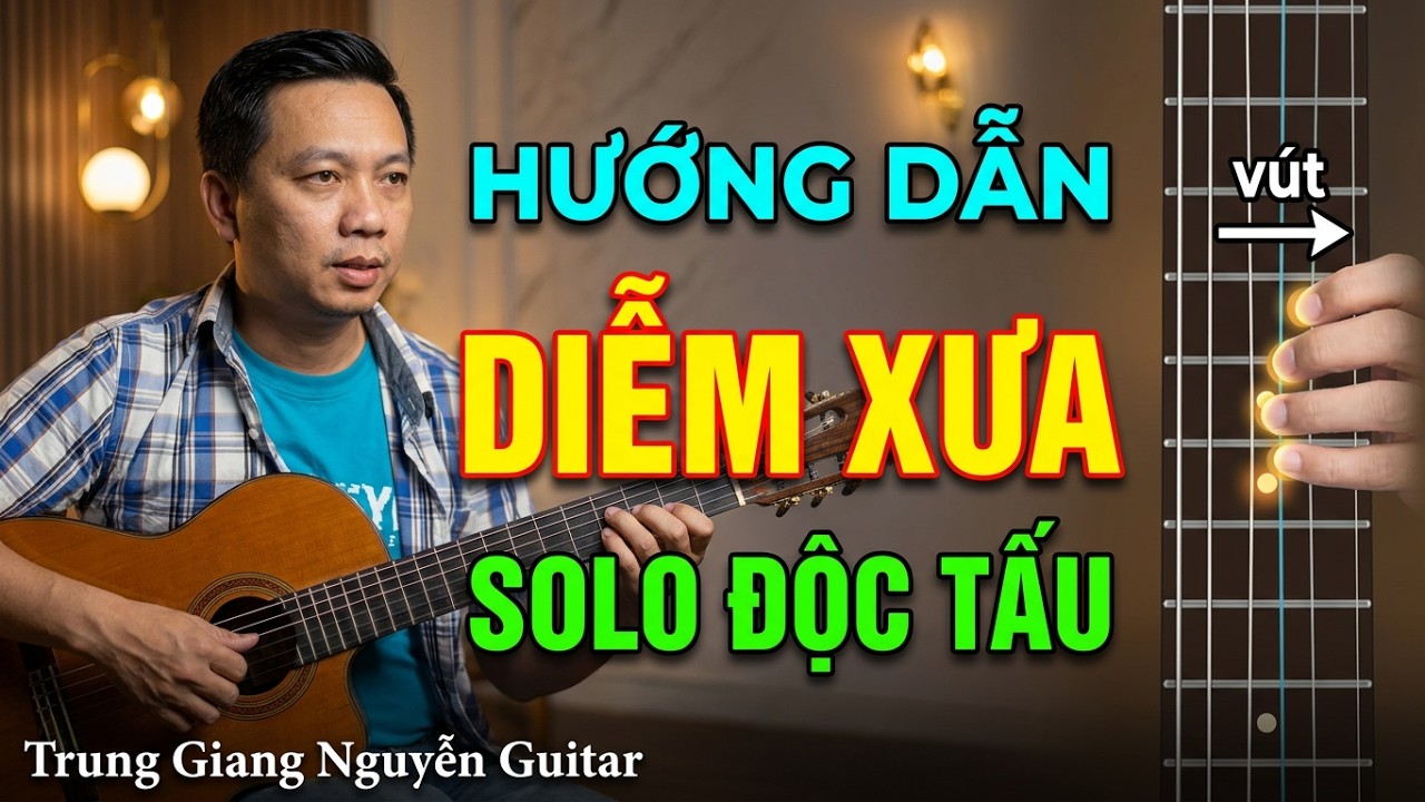 Hướng Dẫn Guitar Tận Tâm | Diễm Xưa | Trịnh Công Sơn | Cách Đệm Guitar Độc Tấu Đơn Giản Dễ Tập