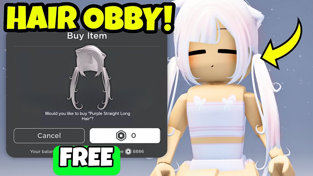 OBBY! FREE HAIR ON ROBLOX NEW