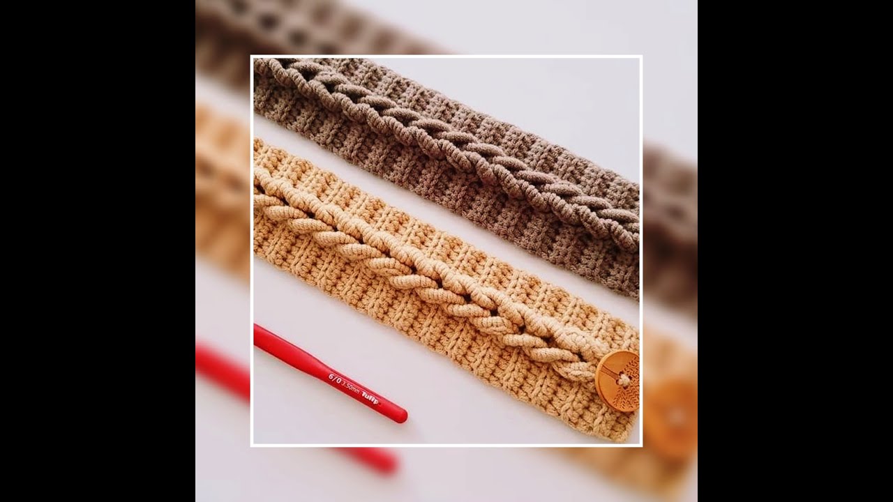كروشيه طريقة عمل حزام  للفستان بطريقة سهلة جدا/حزام فستان/سورتيت/ رباط للشعر/ بندانة/crochet belt