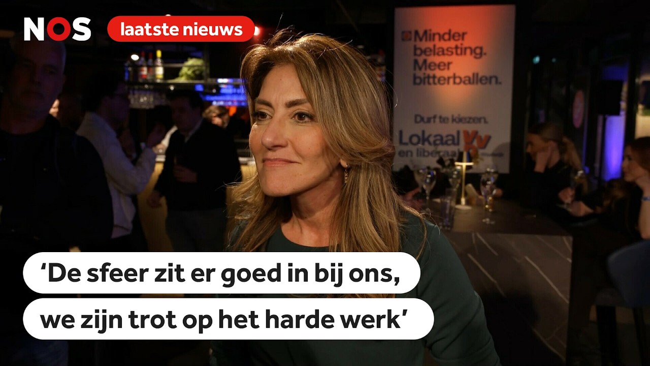 Yesilgöz (VVD) feliciteerde op een VVD-bijeenkomst de lokale partijen