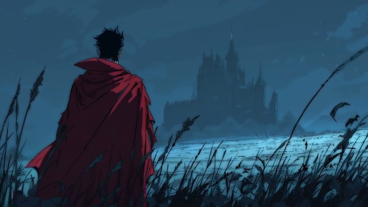 The ruins distant