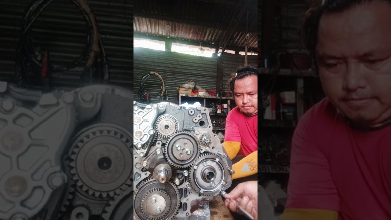 4m51 engine assemble Part3.injection pump timing setup