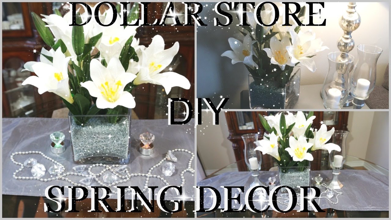 DIY DOLLAR STORE SPRING FLORAL CENTERPIECE  2017🌹