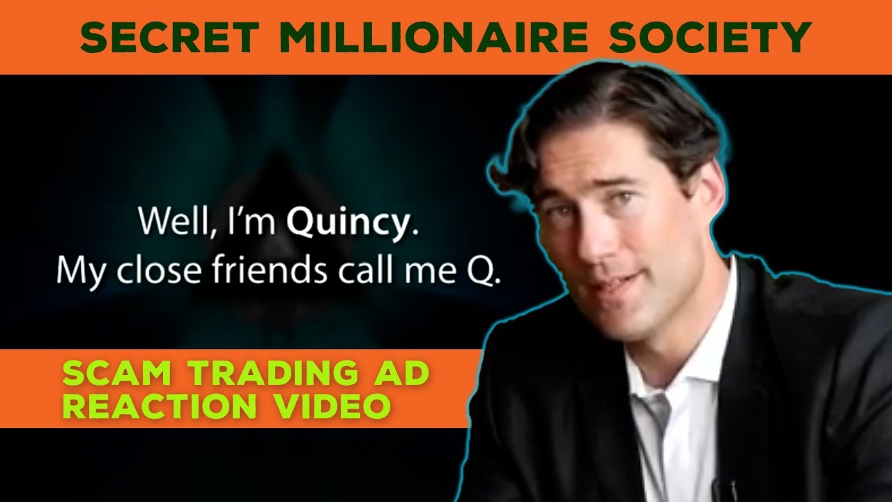 Secret Millionaire Society binary trading scam ad reaction video