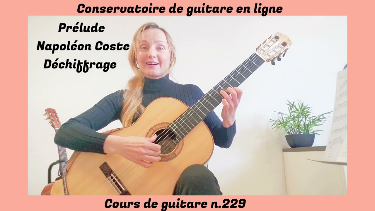 Cours de guitare n.229 Prélude N.Coste. Déchiffrage 1ère partie