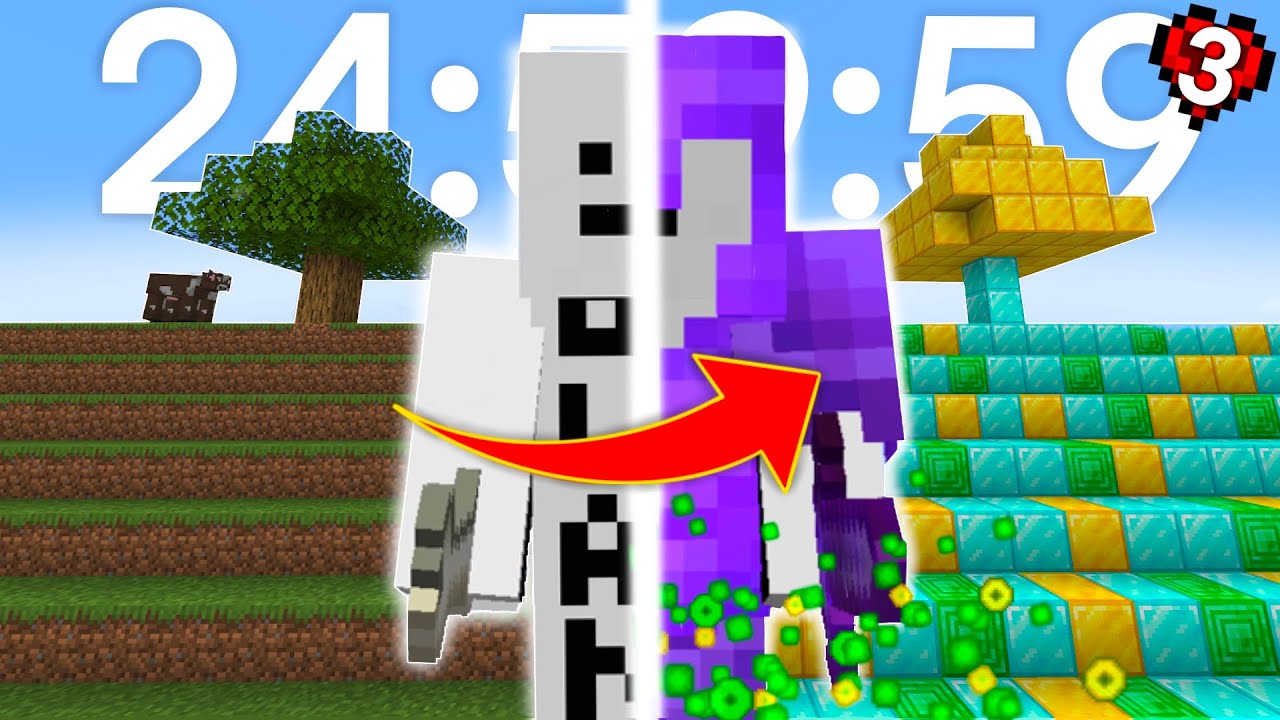 I Spent 24 Hours Getting As Rich As Possible In Minecraft Hardcore Mode (E3)