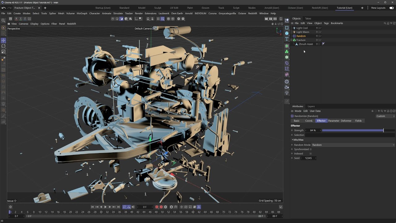 Easily split out grouped models in Cinema 4D