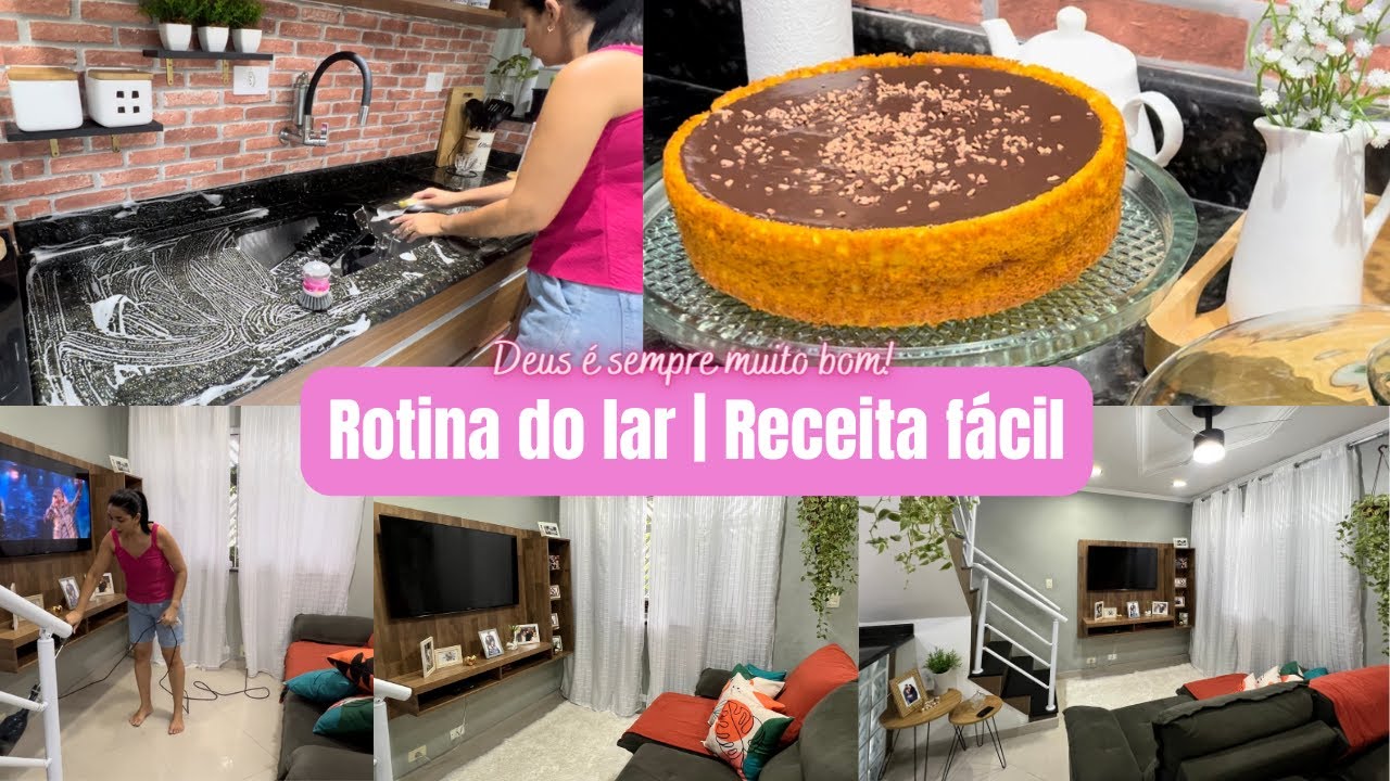 Rotina do lar| Compartilhei algo importante| Limpei e organizei| Receita fácil de bolo de cenoura
