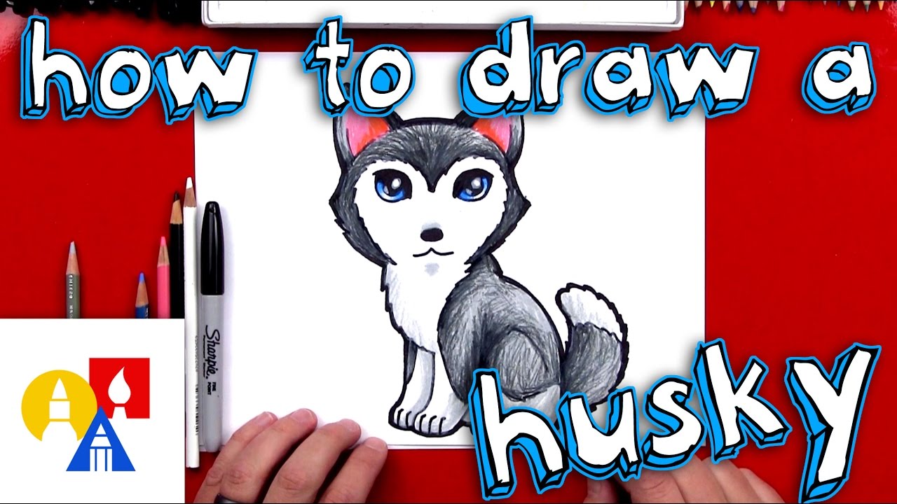How To Draw A Cartoon Husky