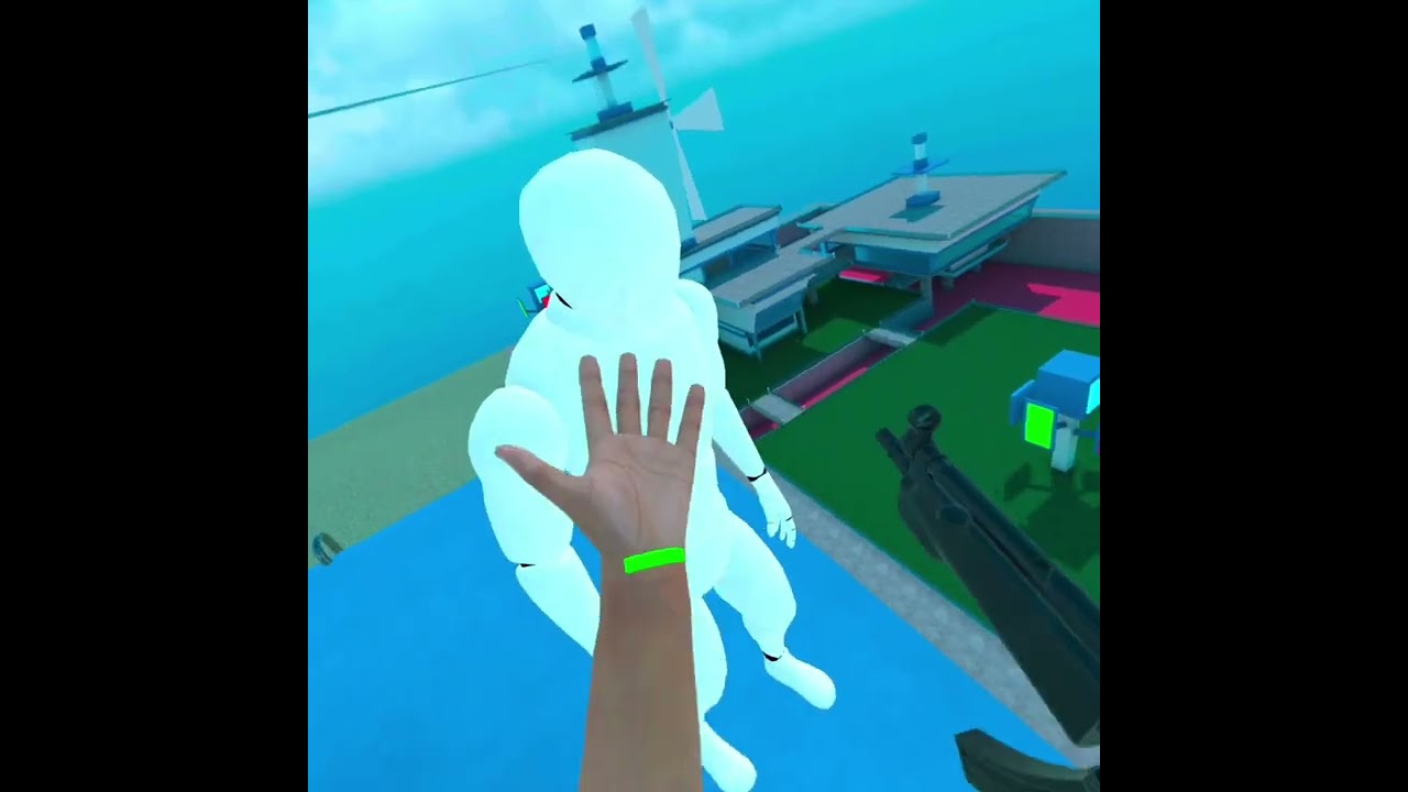 Playing the boneworks on quest(sport mode) 