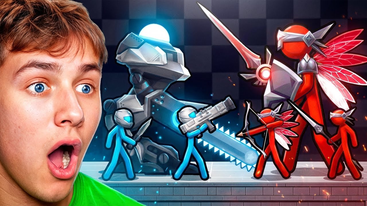 Reacting to the CRAZIEST Stickman Battle Royale