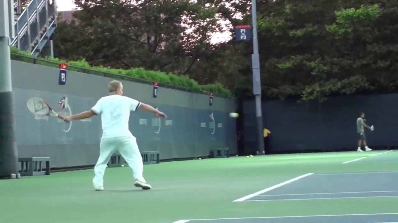 John McEnroe Practicing in HD