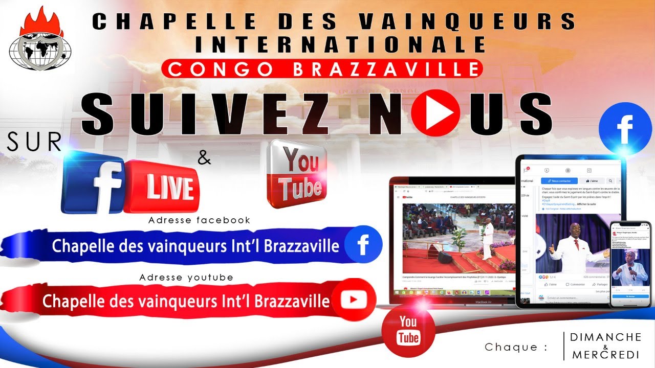 Culte du Mercredi 09/03/2022 - Chapelle des Vainqueurs Internationale Brazzaville (Poto-Poto)