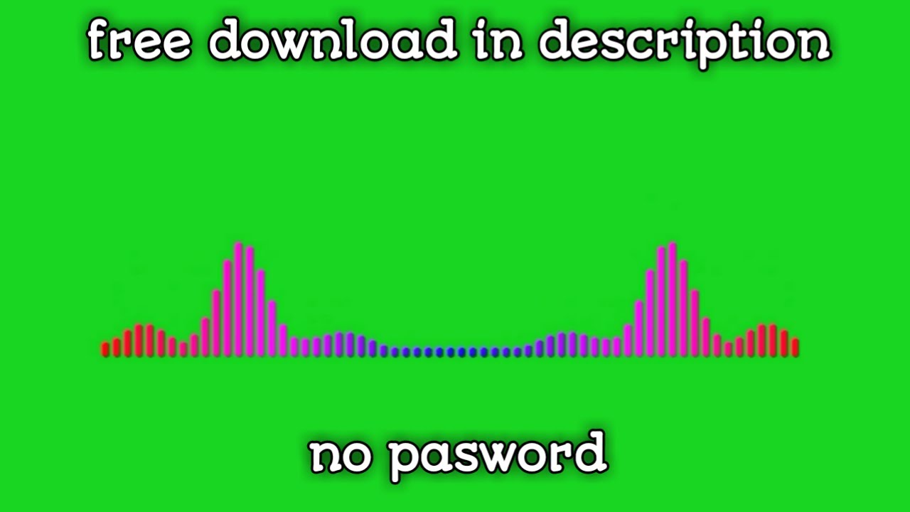 green screen audio spectrum without music visualizer