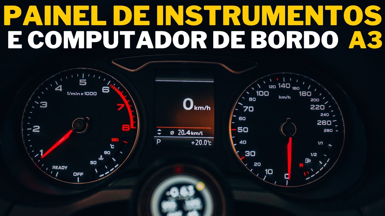 Painel de instrumentos e computador de bordo do A3 8V TFSI AMBITION