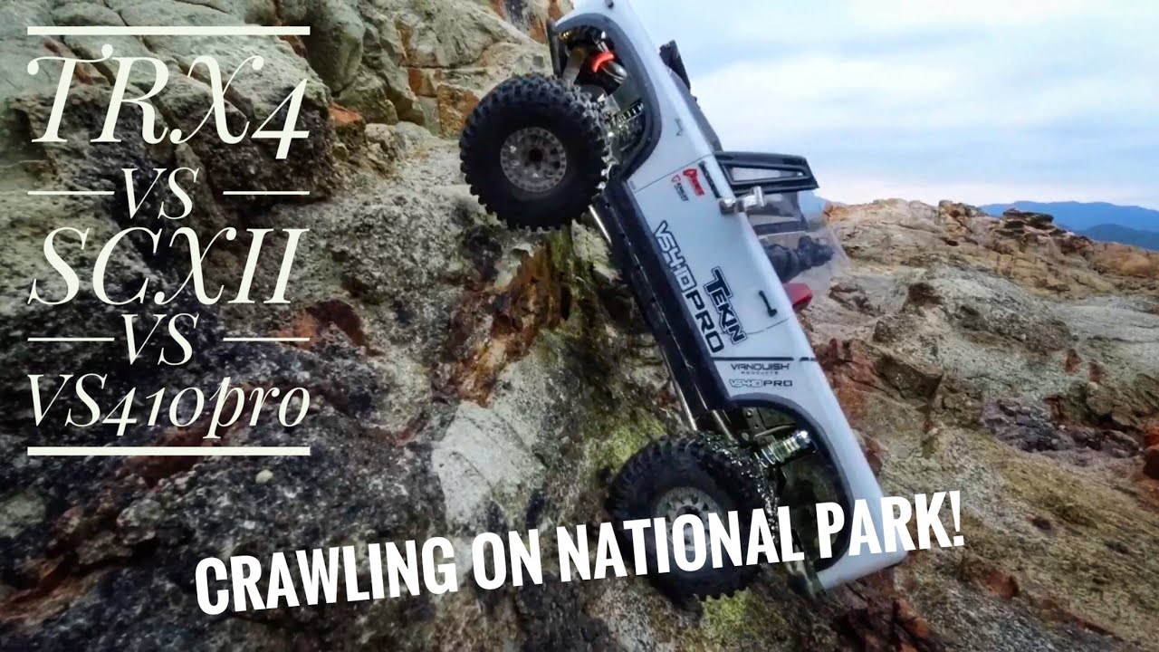 TRX4 vs SCXII vs VS410pro Crawling on National Park in Hong Kong