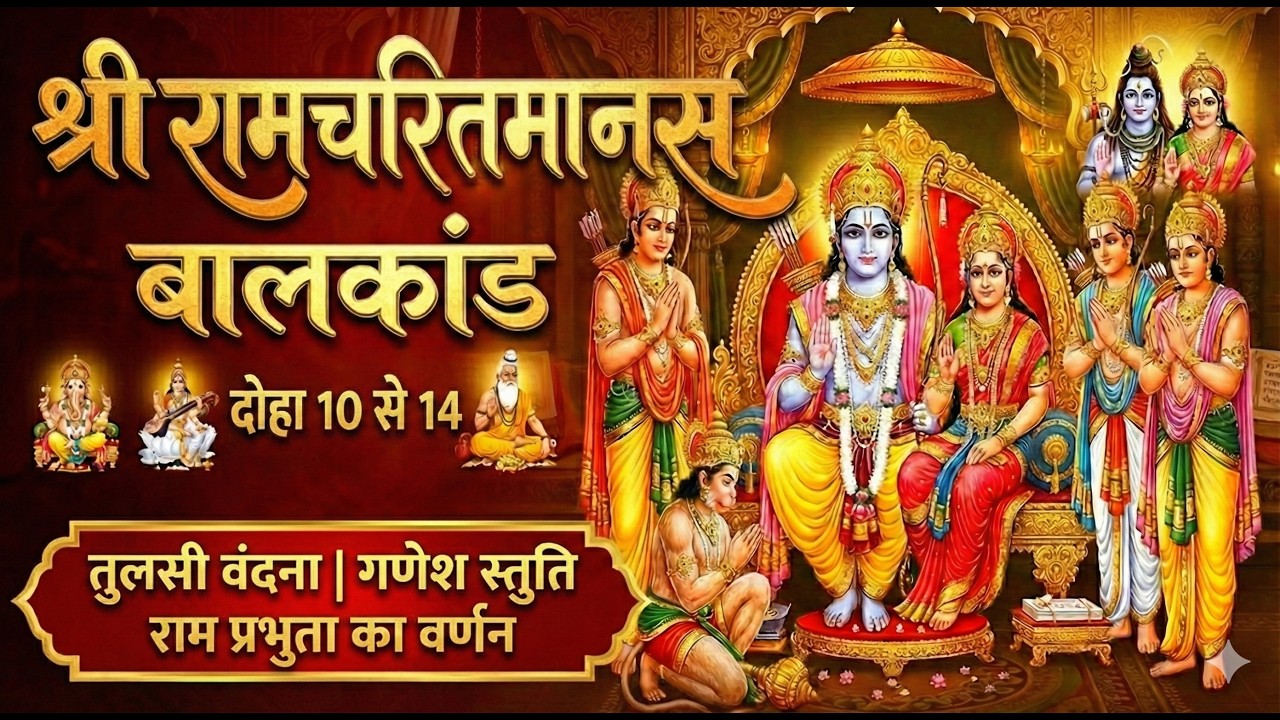 श्री रामचरितमानस बालकांड | दोहा 10 से 14 | तुलसी वंदना, गणेश स्तुति और राम प्रभुता