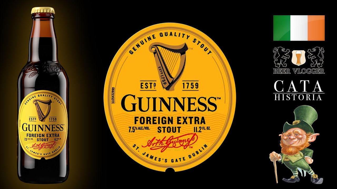 Cerveza GUINNESS 🍀Foreign Extra Stout - CATA & historia