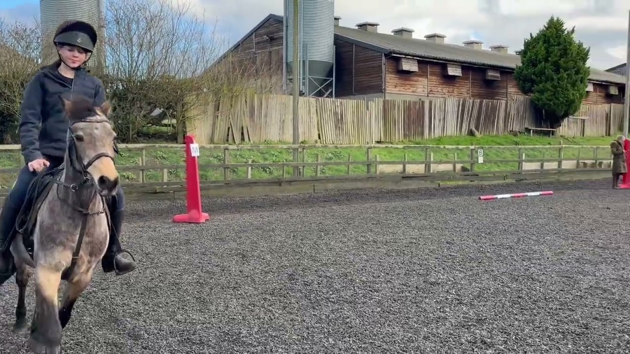 Lola riding Lacy, intro 1a - February e riders 