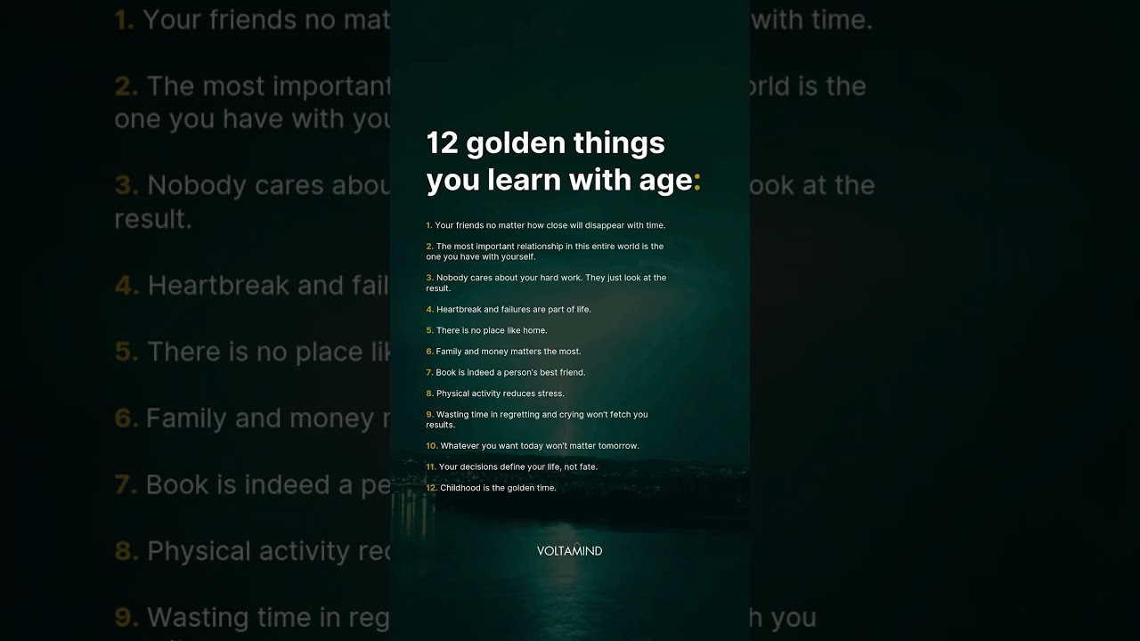 12 Golden Life Lessons That Come with Age | #motivation #lifelessons #quotes #motivationalvideo