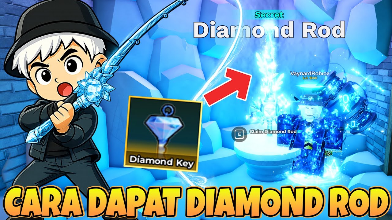 CARA MENDAPATKAN DIAMOND ROD & MENGGUNAKAN DIAMOND KEY UNTUK MEMBUKA PINTU CLAIM DIAMOND ROD FISH IT