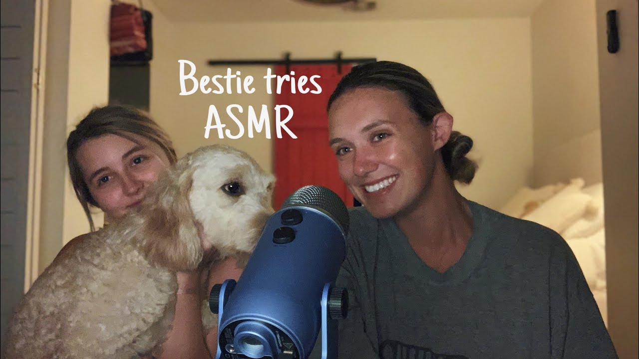 BESTIE TRIES ASMR FOR THE 1ST TIME! Eating, tapping, scratching sounds (Chit Chat)