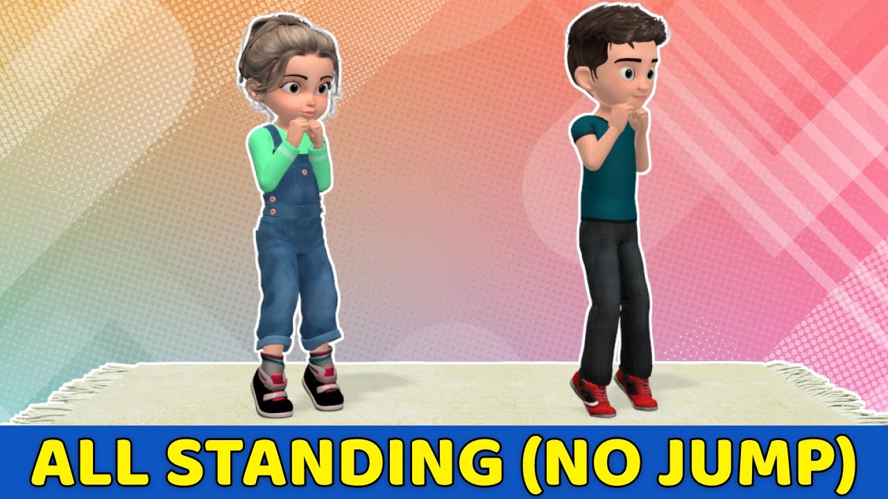 EASY STANDING WORKOUT FOR KIDS (NO JUMPING) - BEGINNER EXERCISE