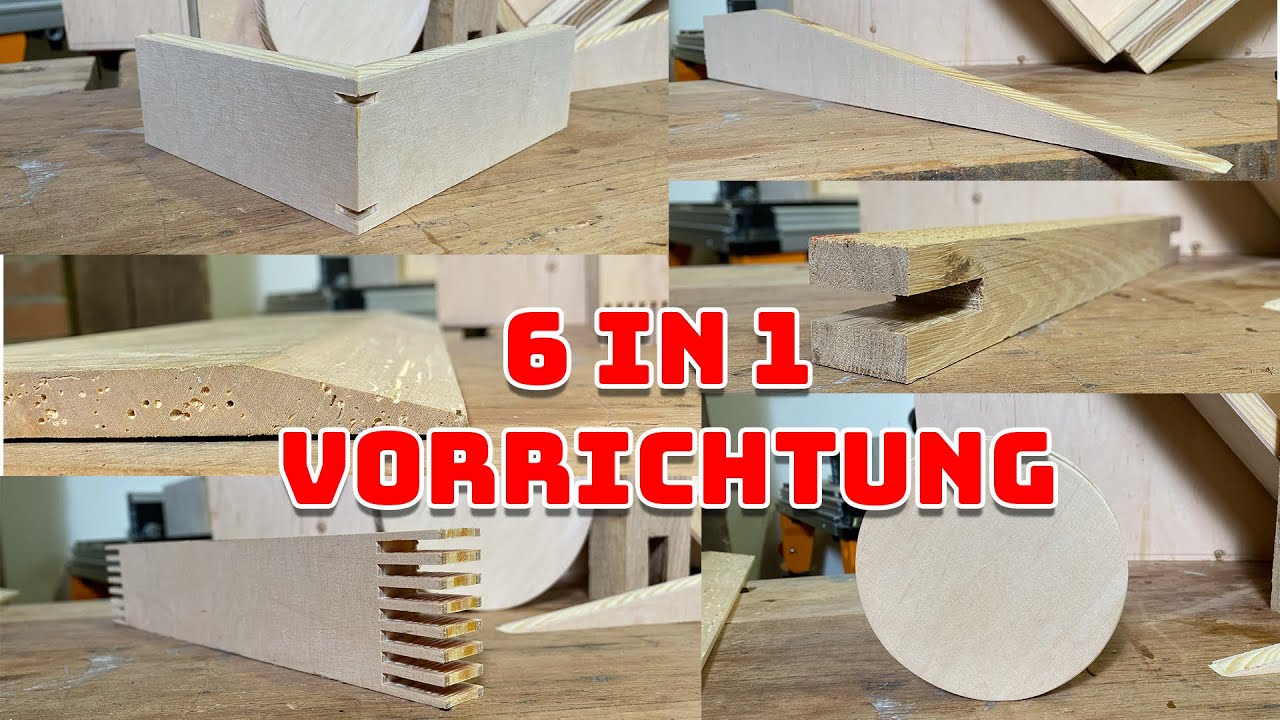 Nachbauen! Kreissägevorrichtung die alles kann. Zapfen, Zinken, Kreise, Keile, Schlitze, 🇨🇭- Kante