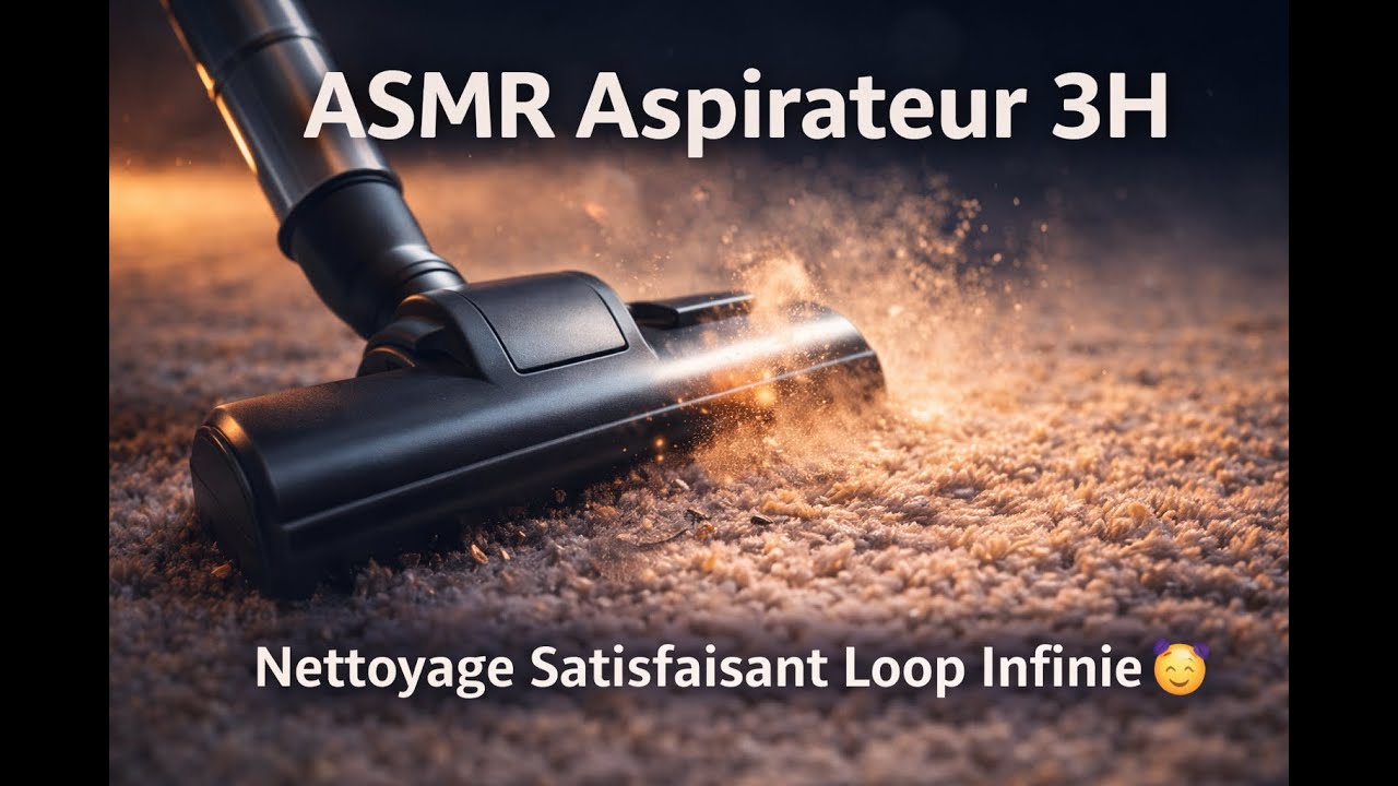 ASMR Aspirateur 3 Heures 😴 | Nettoyage Satisfaisant Loop Infinie pour Dormir/Étudier