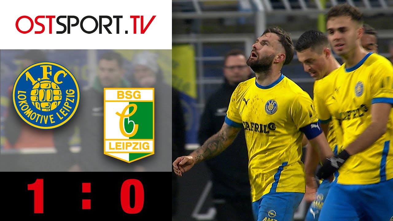 Leipzig ist Blau-Gelb ! Pfeffer schie&szlig;t LOK zum Derbysieg | RL Nordost |  OSTSPORT.TV |