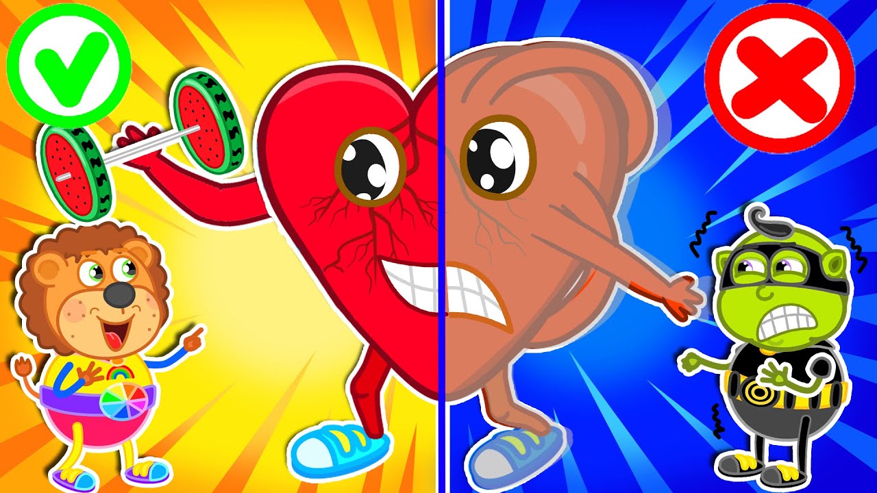 Warms A Cold Heart! Learn Healthy Habits with Hot vs Cold Heart 🍒 Lion Family | Cartoon for Kids