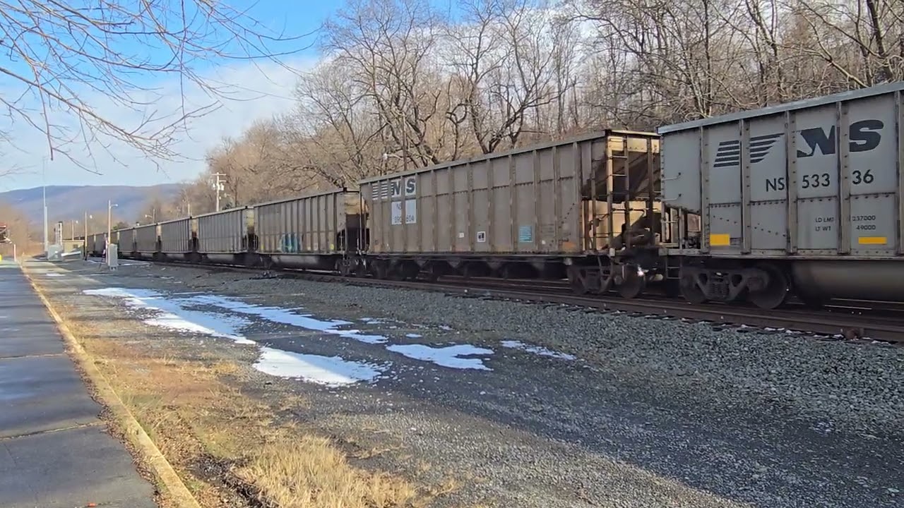 Norfolk Southern #4755 leads a coal train at Lewistown, PA (01/17/2026)