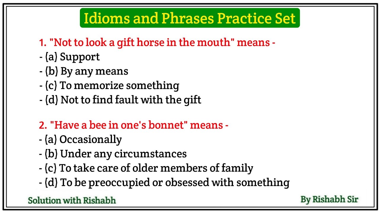 Idioms and phrases for competitive exams | Best Idioms and Phrases in eglish | Idioms and Phrases