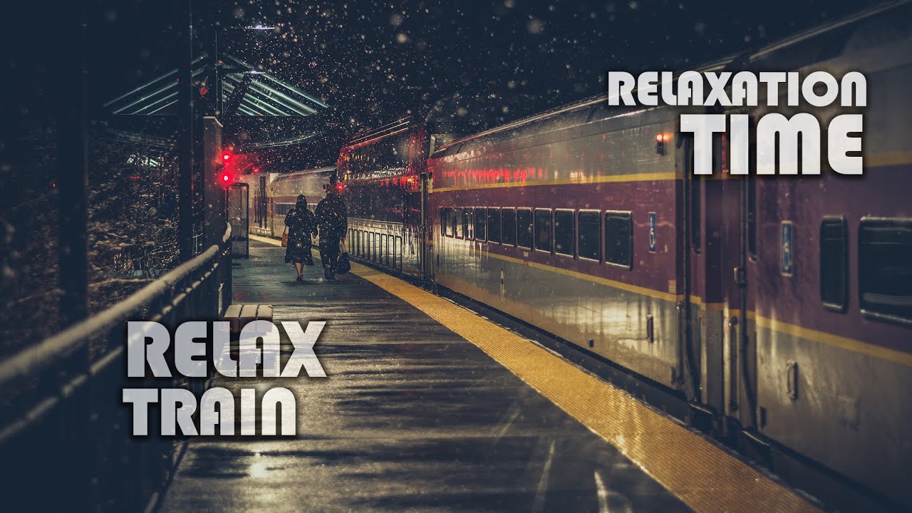 ASMR Midnight Rain Sounds on a Train Platform for Deep Sleep