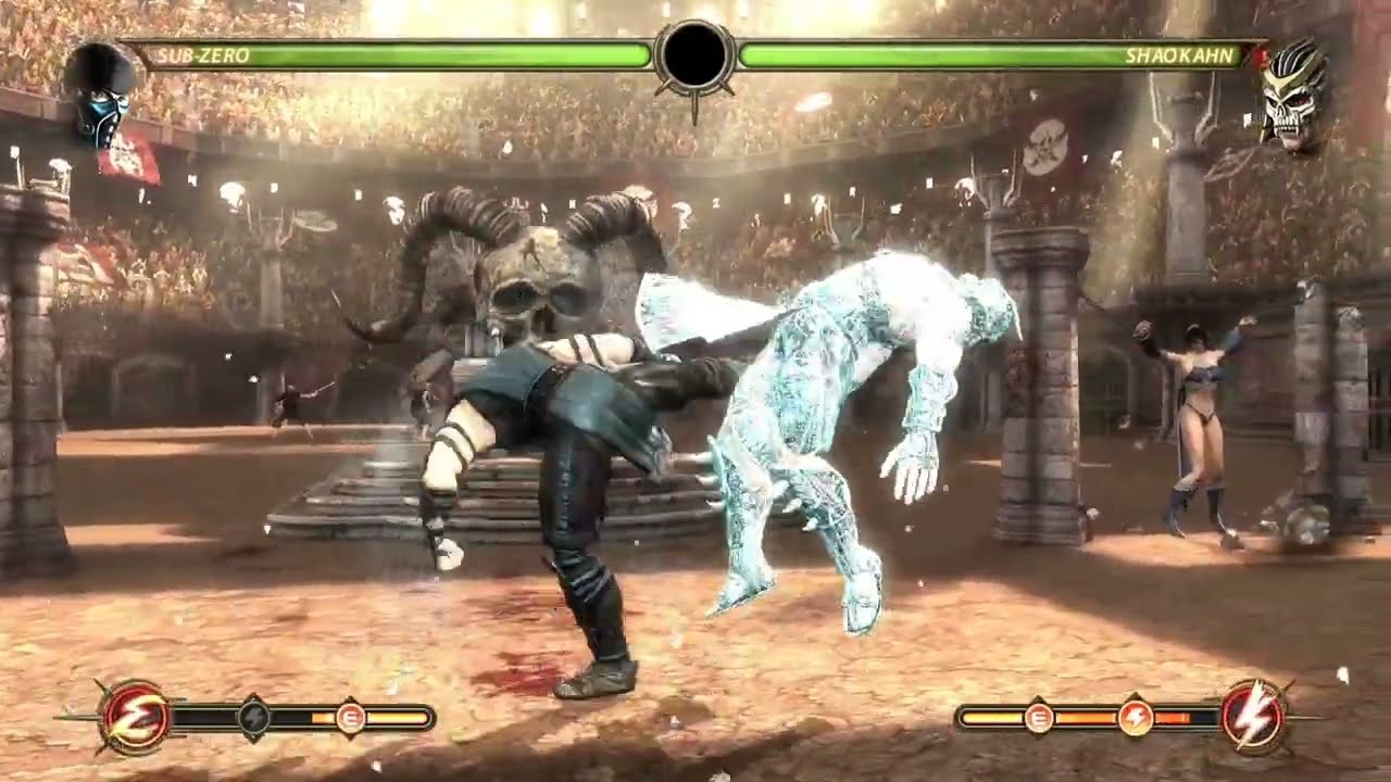 SHAO KAHN HAMMER VS SUB ZERO ICE MORTAL KOMBAT KOMPLETE EDITION GAMEPLAY