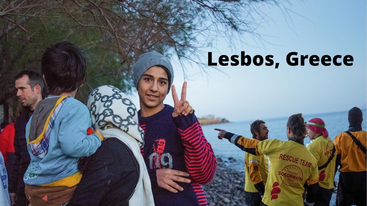 Refugees arrive in Lesbos, Greece
