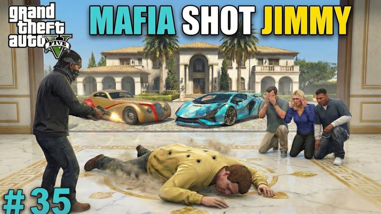 GANGSTER ATTACKING JIMMY AND TRYING TO KILL HIM | GTA V GAMEPLAY #35