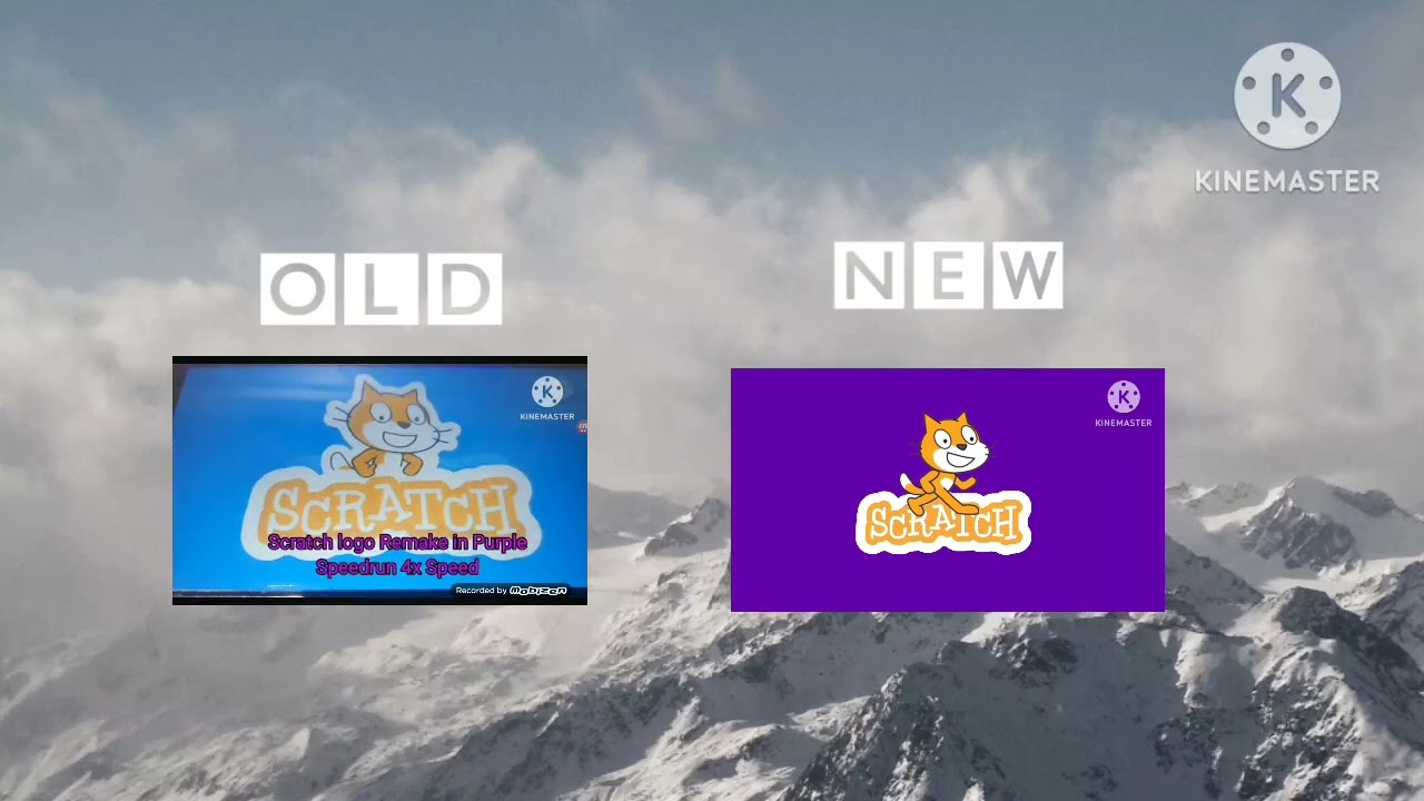 Scratch logo remake KINEMASTER in Purple OLD VS NEW
