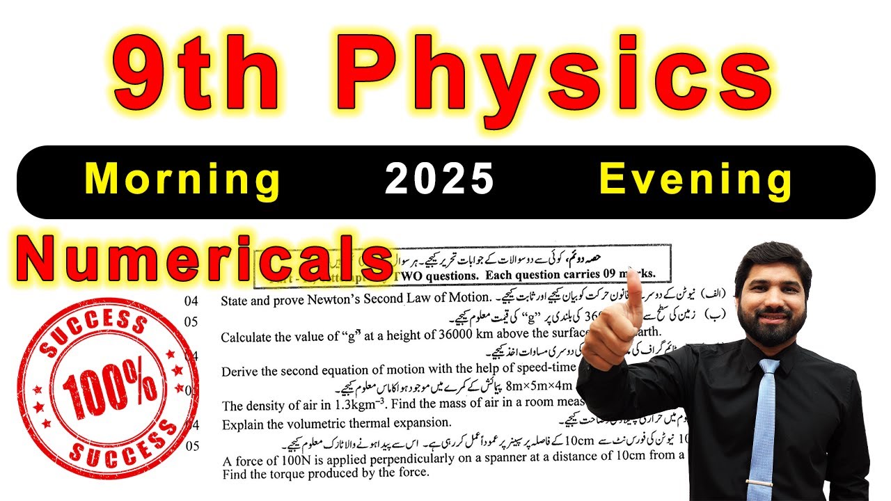 9th Class Physics Guess Paper 2025, Class 9th Physics guess paper 2025, 9th Physics guess guess 2025