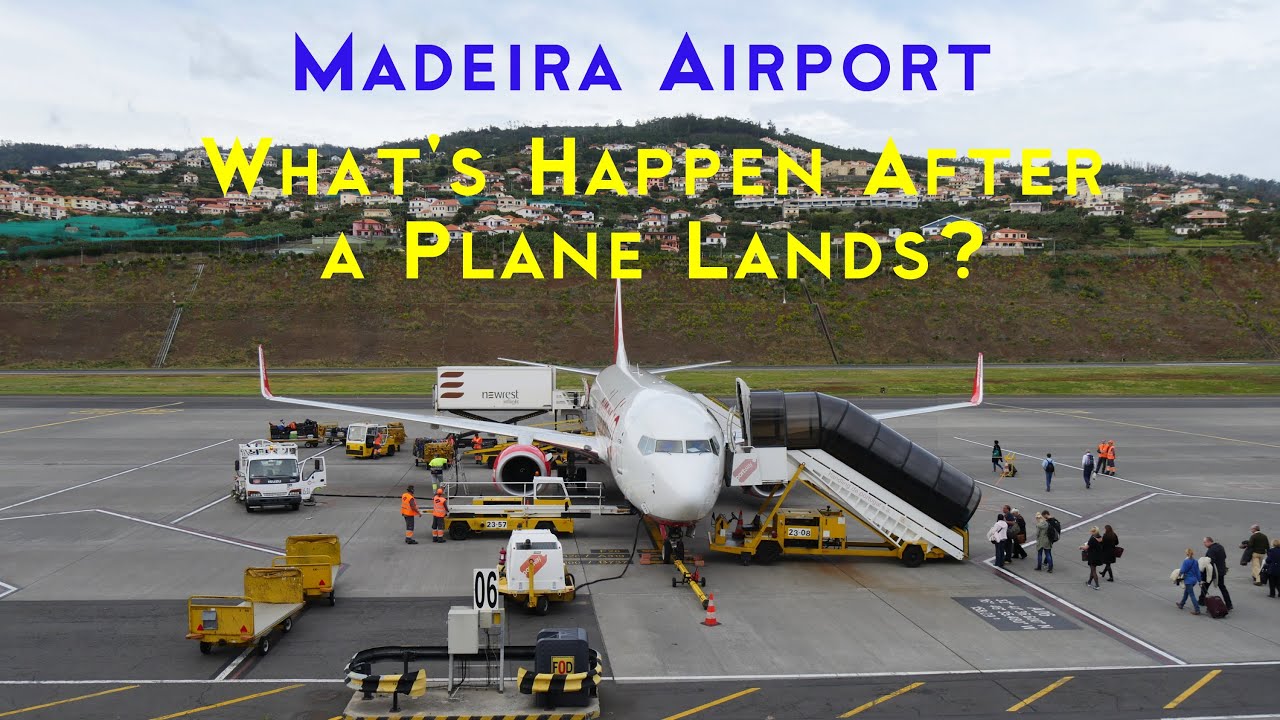 MADEIRA AIRPORT 4K Video (Funchal): Ground Services for Boeing 737 in Timelapse