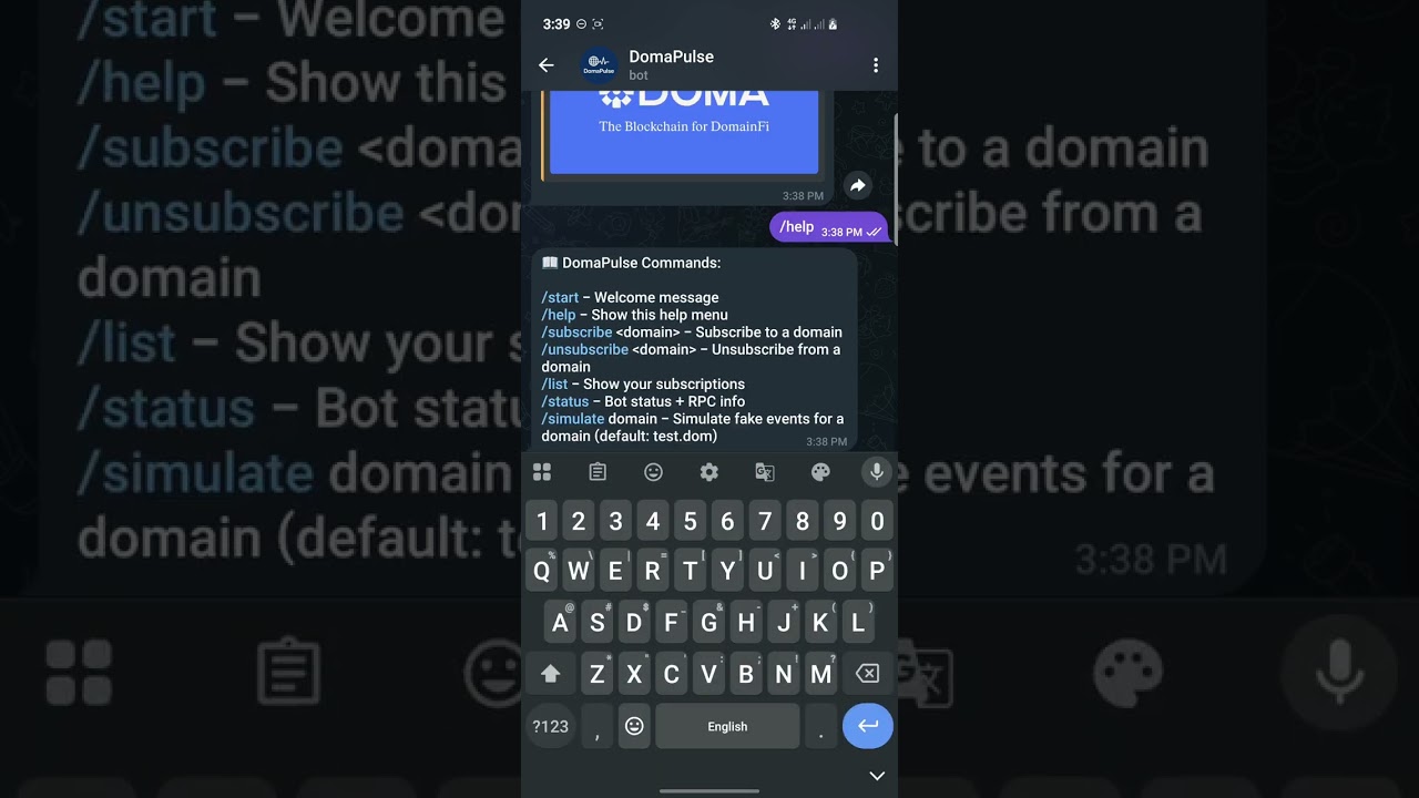 DomaPulse: Live Domain Monitoring & Alerts on Doma Protocol