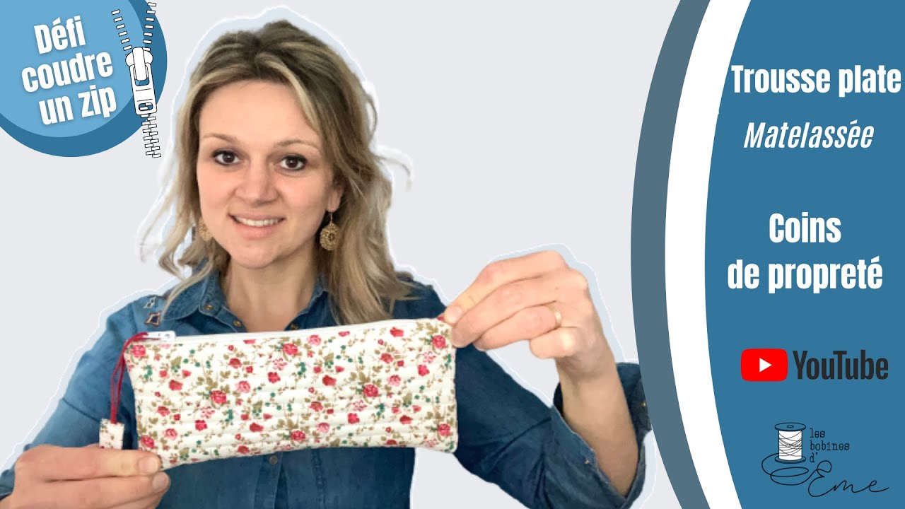 Tuto couture : Coudre une trousse plate  #coinsparfaits