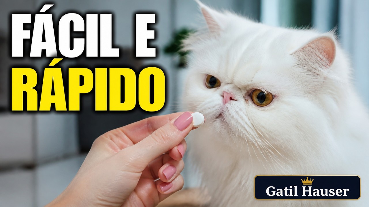 Como dar REMÉDIO, comprimido, para GATOS, FÁCIL e RÁPIDO  - Gatil Hauser