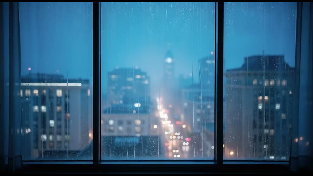 Quiet Blue City Rain 🌧️ Midnight Lo-Fi for Focus & Relax (2h)
