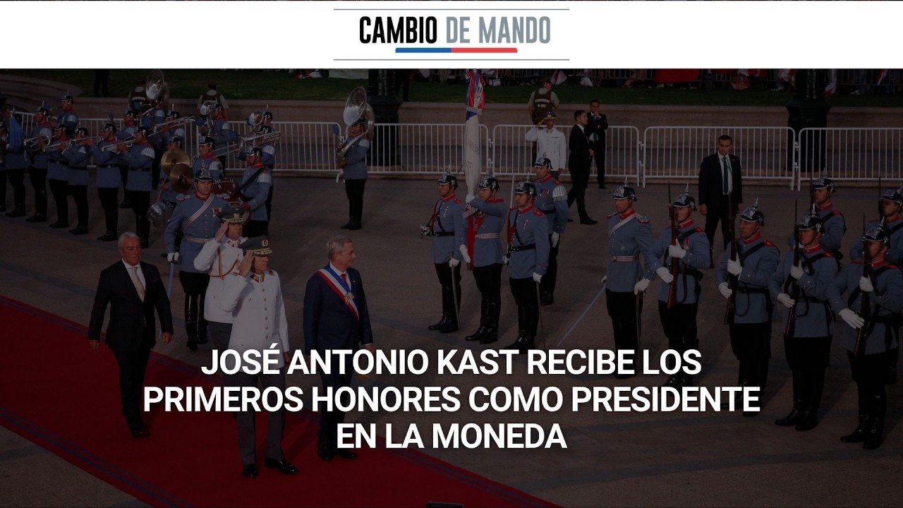 José Antonio Kast recibe los primeros honores como Presidente en La Moneda