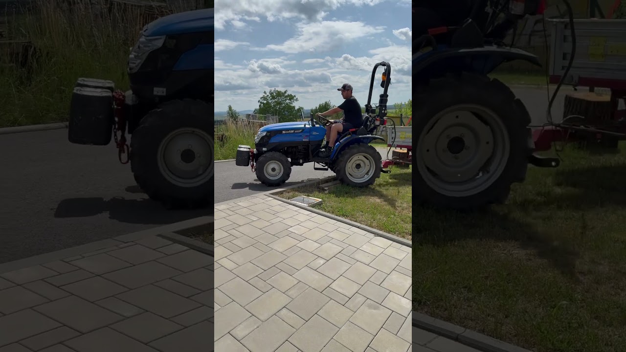 Solis 26 6+2 and IBC container with water #solis #solistractors