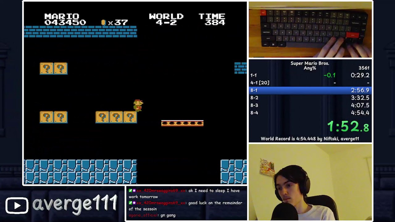4:54.3xx SMB1 Any% WR Practice/Attempts