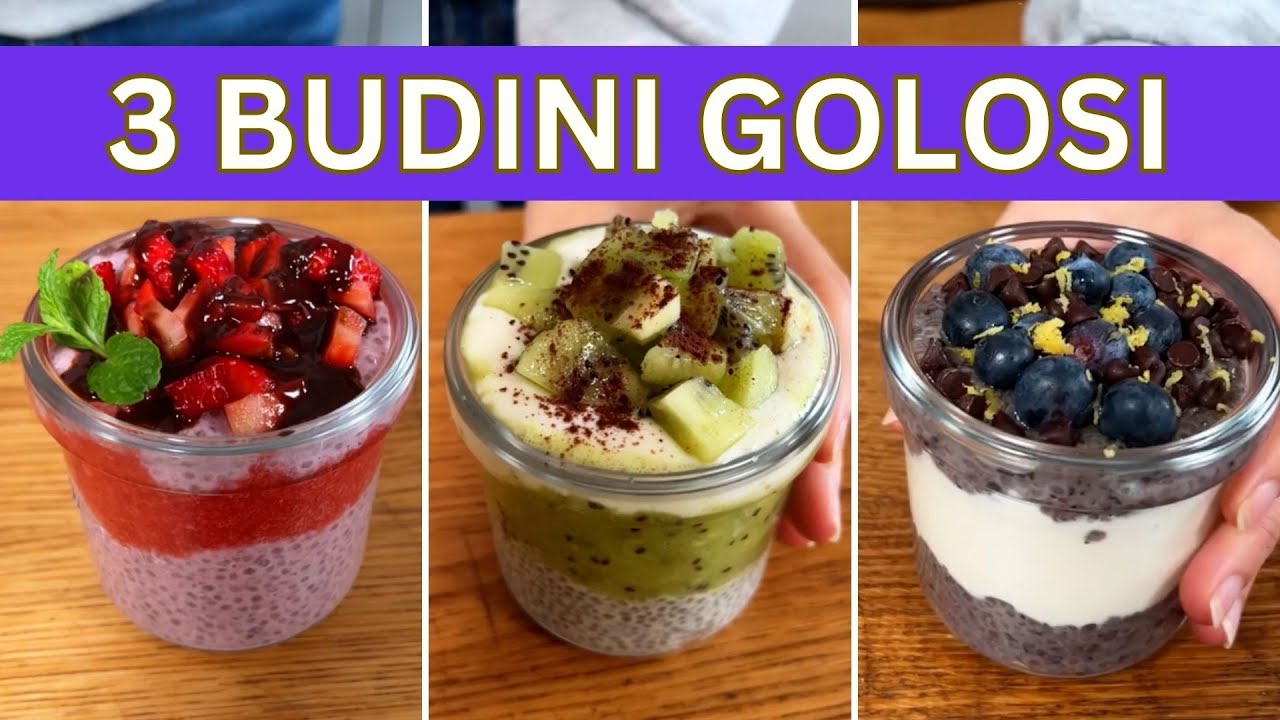 3 BUDINI INCREDIBILI, pronti in POCHI MINUTI! (Senza uova)