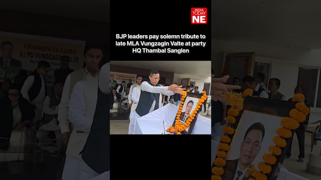 BJP leaders pay solemn tribute to late MLA Vungzagin Valte at party HQ Thambal Sanglen